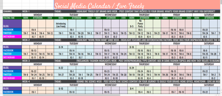 attract an audience with branded content social media calendar